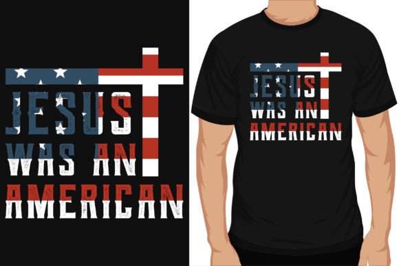 Jesus America Typographic T-Shirt Design Graphics Review