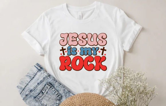 Jesus is My Rock Retro Design: Graphics & T-Shirt Designs Review