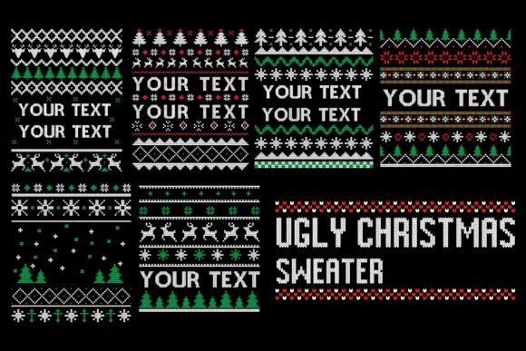 Ugly Christmas Sweater Graphics for T-Shirt Designs